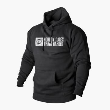 Nobody Cares. Train Harder Hoodie - Black | Rogue Fitness